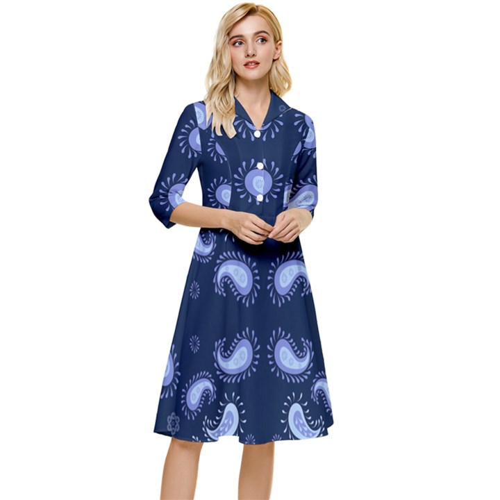 Floral pattern paisley style Paisley print.  Classy Knee Length Dress