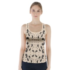 Floral Pattern Paisley Style Paisley Print   Racer Back Sports Top by Eskimos