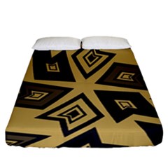 Abstract Pattern Geometric Backgrounds   Fitted Sheet (california King Size) by Eskimos