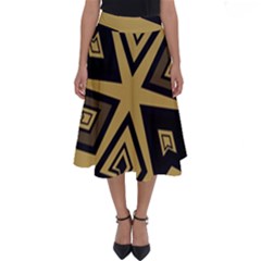 Abstract Pattern Geometric Backgrounds   Perfect Length Midi Skirt by Eskimos