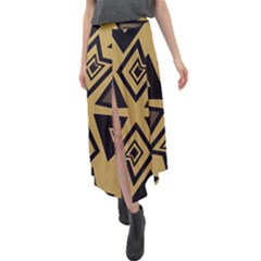 Abstract Pattern Geometric Backgrounds   Velour Split Maxi Skirt by Eskimos