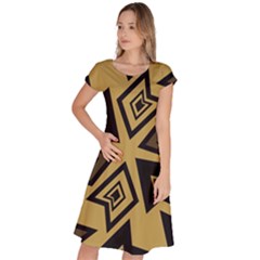 Abstract Pattern Geometric Backgrounds   Classic Short Sleeve Dress by Eskimos