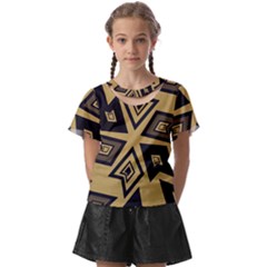 Abstract Pattern Geometric Backgrounds   Kids  Front Cut Tee