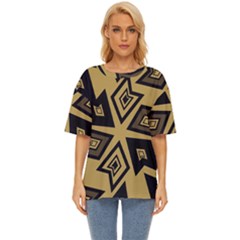 Abstract Pattern Geometric Backgrounds   Oversized Basic Tee