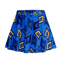 Abstract Pattern Geometric Backgrounds   Mini Flare Skirt by Eskimos