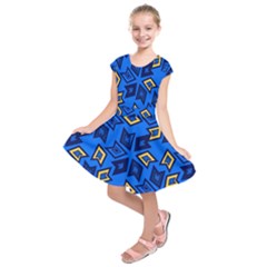 Abstract Pattern Geometric Backgrounds   Kids  Short Sleeve Dress by Eskimos