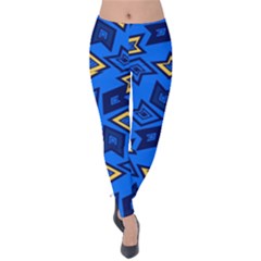 Abstract Pattern Geometric Backgrounds   Velvet Leggings by Eskimos