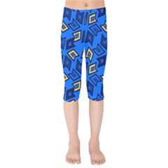 Abstract Pattern Geometric Backgrounds   Kids  Capri Leggings  by Eskimos