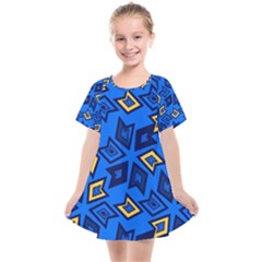 Abstract Pattern Geometric Backgrounds   Kids  Smock Dress