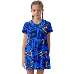 Abstract Pattern Geometric Backgrounds   Kids  Asymmetric Collar Dress by Eskimos