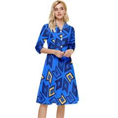 Abstract Pattern Geometric Backgrounds   Classy Knee Length Dress by Eskimos