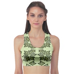 Abstract Pattern Geometric Backgrounds   Sports Bra by Eskimos