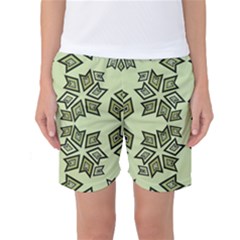 Abstract Pattern Geometric Backgrounds   Women s Basketball Shorts by Eskimos