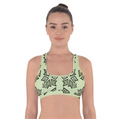 Abstract Pattern Geometric Backgrounds   Cross Back Sports Bra by Eskimos