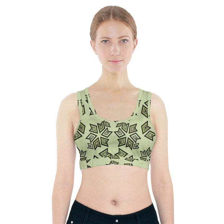 Abstract pattern geometric backgrounds   Sports Bra With Pocket