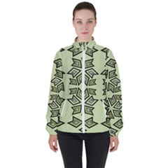 Abstract Pattern Geometric Backgrounds   Women s High Neck Windbreaker by Eskimos