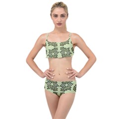 Abstract Pattern Geometric Backgrounds   Layered Top Bikini Set by Eskimos