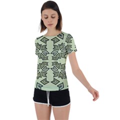 Abstract Pattern Geometric Backgrounds   Back Circle Cutout Sports Tee by Eskimos