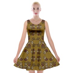 Abstract pattern geometric backgrounds   Velvet Skater Dress