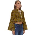 Abstract pattern geometric backgrounds   Boho Long Bell Sleeve Top View3