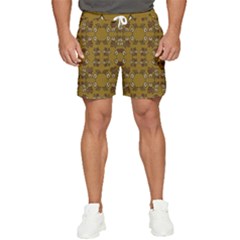 Abstract Pattern Geometric Backgrounds   Men s Runner Shorts