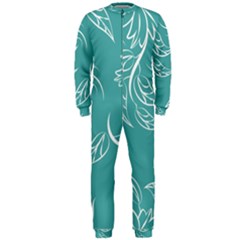 Folk Flowers Print Floral Pattern Ethnic Art Onepiece Jumpsuit (men) by Eskimos