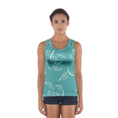 Folk Flowers Print Floral Pattern Ethnic Art Sport Tank Top  by Eskimos