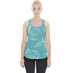 Folk Flowers Print Floral Pattern Ethnic Art Piece Up Tank Top by Eskimos