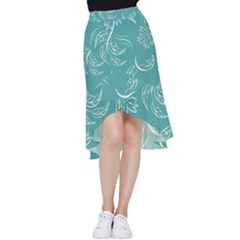 Folk Flowers Print Floral Pattern Ethnic Art Frill Hi Low Chiffon Skirt by Eskimos