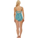 Folk flowers print Floral pattern Ethnic art Knot Front One-Piece Swimsuit View4