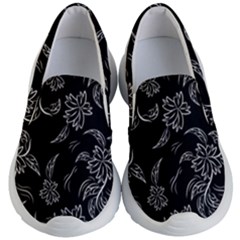 Folk Flowers Print Floral Pattern Ethnic Art Kids Lightweight Slip Ons