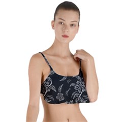 Folk Flowers Print Floral Pattern Ethnic Art Layered Top Bikini Top  by Eskimos