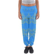 Floral Folk Damask Pattern Fantasy Flowers Floral Geometric Fantasy Women s Jogger Sweatpants by Eskimos