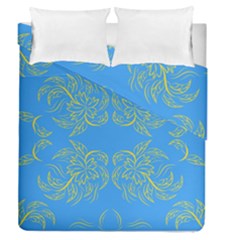 Floral Folk Damask Pattern Fantasy Flowers Floral Geometric Fantasy Duvet Cover Double Side (queen Size) by Eskimos