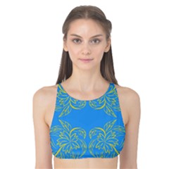 Floral Folk Damask Pattern Fantasy Flowers Floral Geometric Fantasy Tank Bikini Top by Eskimos