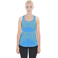 Floral Folk Damask Pattern Fantasy Flowers Floral Geometric Fantasy Piece Up Tank Top by Eskimos