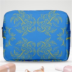 Floral Folk Damask Pattern Fantasy Flowers Floral Geometric Fantasy Make Up Pouch (large) by Eskimos