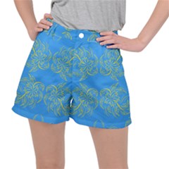 Floral Folk Damask Pattern Fantasy Flowers Floral Geometric Fantasy Ripstop Shorts by Eskimos