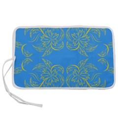 Floral Folk Damask Pattern Fantasy Flowers Floral Geometric Fantasy Pen Storage Case (l) by Eskimos