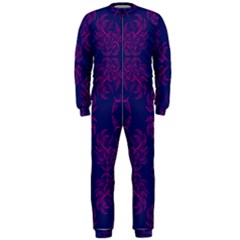 Floral Folk Damask Pattern Fantasy Flowers  Onepiece Jumpsuit (men) by Eskimos