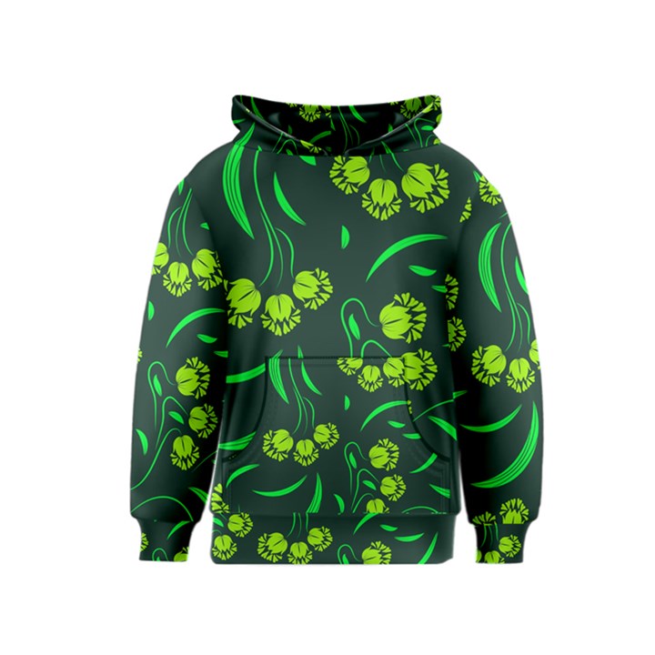 Folk flowers print Floral pattern Ethnic art Kids  Pullover Hoodie