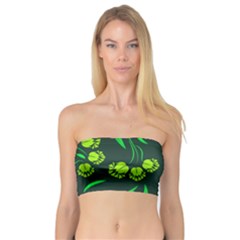 Folk Flowers Print Floral Pattern Ethnic Art Bandeau Top by Eskimos