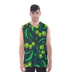 Folk Flowers Print Floral Pattern Ethnic Art Men s Basketball Tank Top by Eskimos