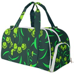 Folk Flowers Print Floral Pattern Ethnic Art Burner Gym Duffel Bag by Eskimos