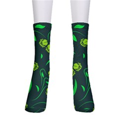 Folk Flowers Print Floral Pattern Ethnic Art Men s Crew Socks by Eskimos