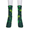 Folk flowers print Floral pattern Ethnic art Men s Crew Socks View1