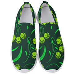 Folk Flowers Print Floral Pattern Ethnic Art Men s Slip On Sneakers by Eskimos