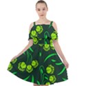 Folk flowers print Floral pattern Ethnic art Cut Out Shoulders Chiffon Dress View1