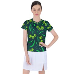 Folk Flowers Print Floral Pattern Ethnic Art Women s Sports Top by Eskimos