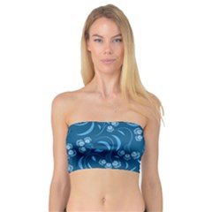 Folk Flowers Print Floral Pattern Ethnic Art Bandeau Top by Eskimos